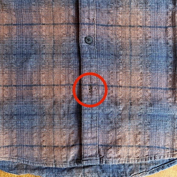 Textured Flannel Shirt Purple Size M - Picture 7 of 7